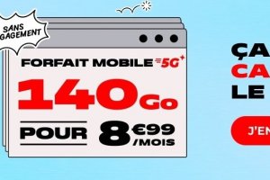 Un forfait 5G 150 Go pour 8,99€ sans limitation de (...)