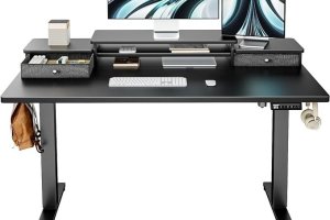 Un bureau électrique assis debout complet avec tiroirs à (...)