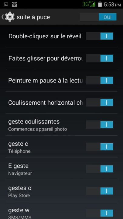 Une des fonctions gadget