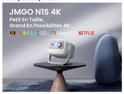 JMGO N1S 4K : le projecteur triple laser 4K à 849 € écran offert