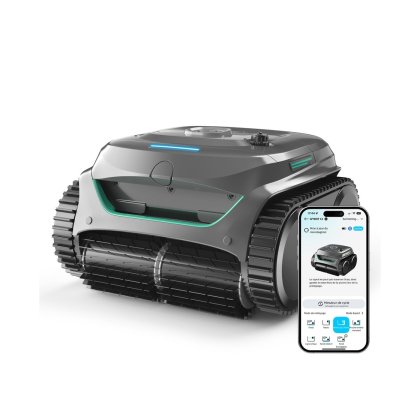 Le WYBOT C2 Robot de Piscine Sans Fil, Nettoyage Parois & Ligne d'eau, Double Filtration à 439,99€