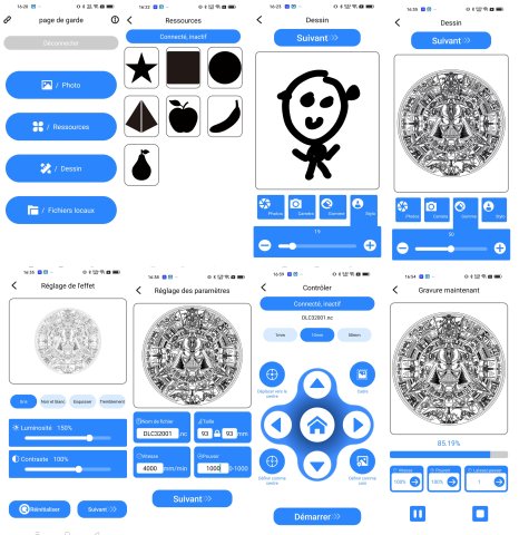 Les écrans de l'application mobile