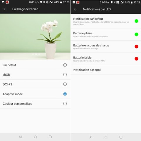 Le calibrage des couleurs et le réglage des notifications