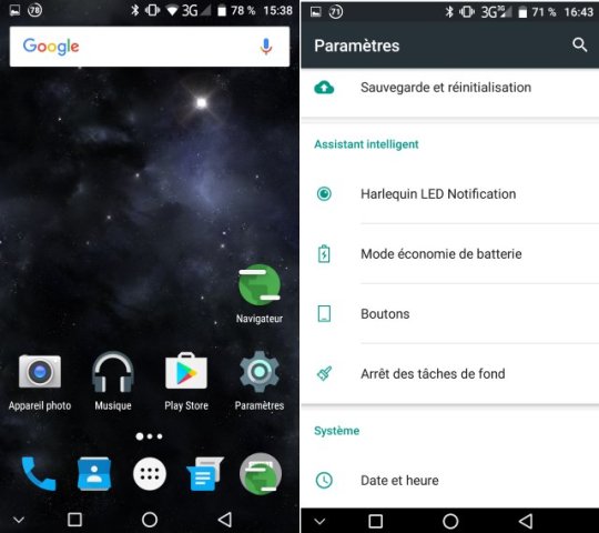 L'interface utilisateur du UMIDIGI Z PRO