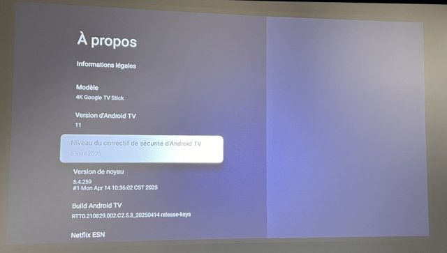 Google TV en interface sur un système Android TV 11