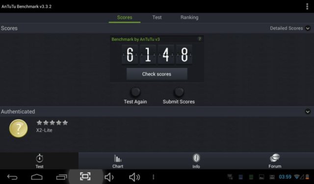 Un Score Benchmark Antutu moyen
