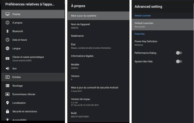 Quelques réglages Android 9