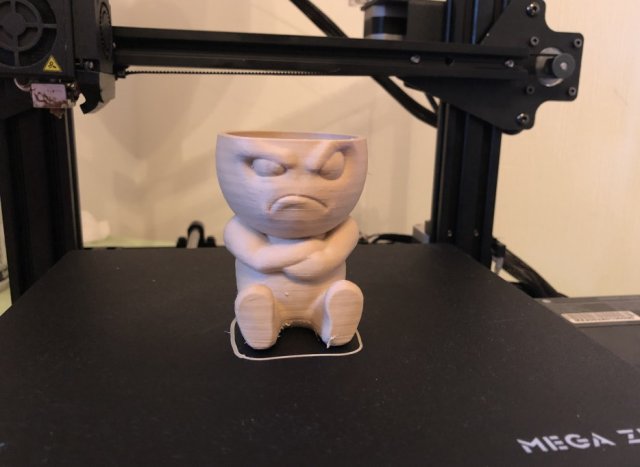 Ma première impression filament bois sur la Mega Zero